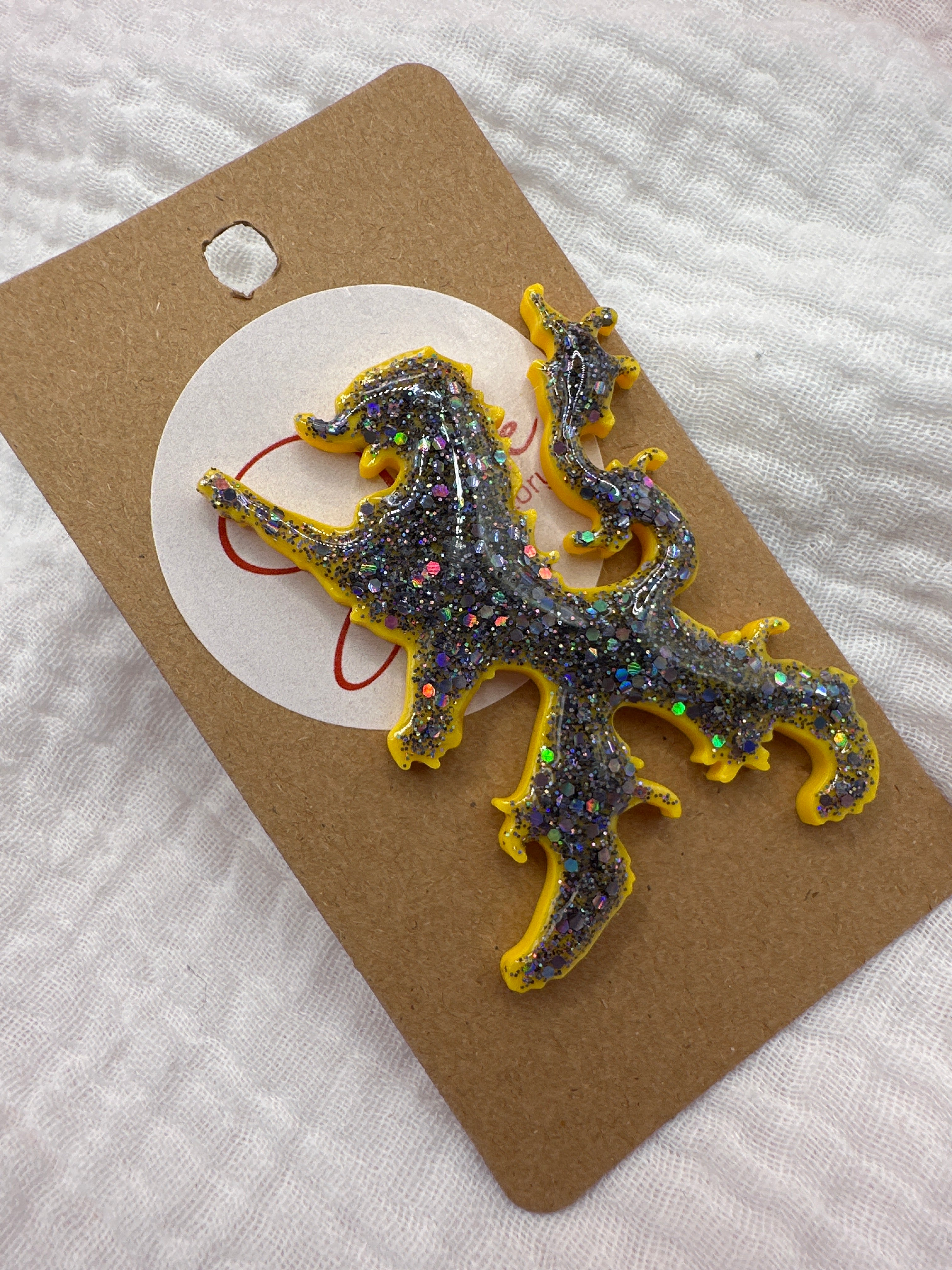 Broche/pins Lion Des Flandres pailleté