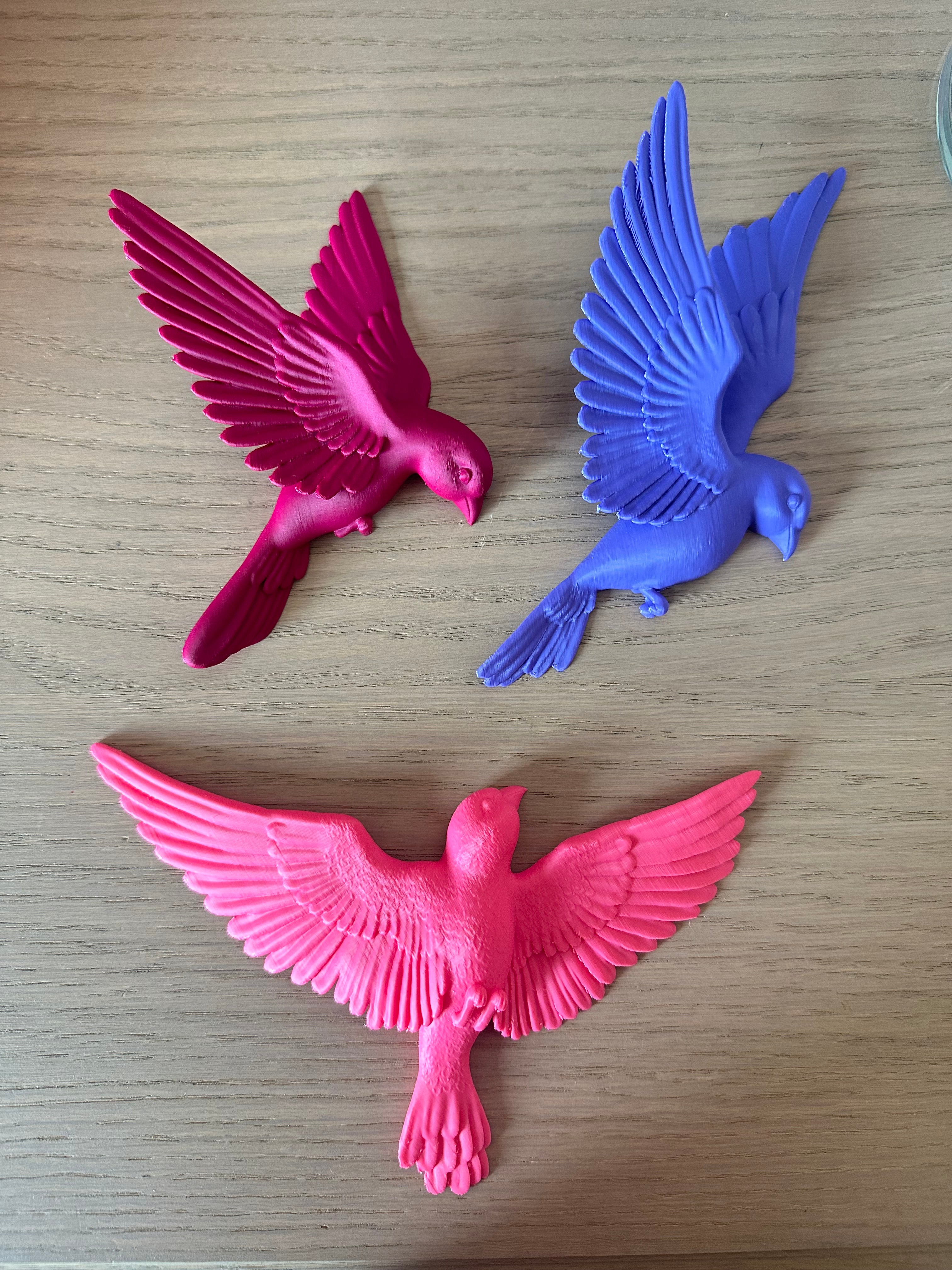Trio d'oiseaux muraux