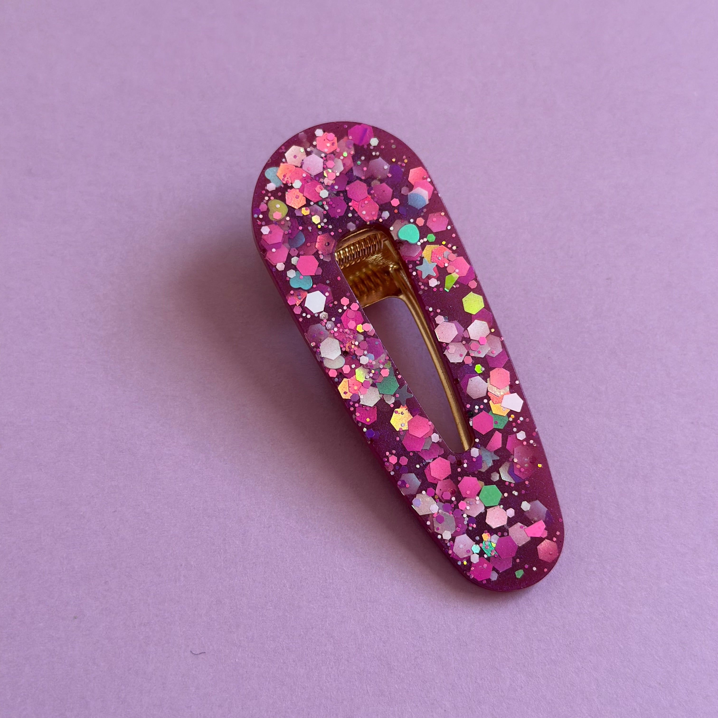 Barrette violette/rose #1