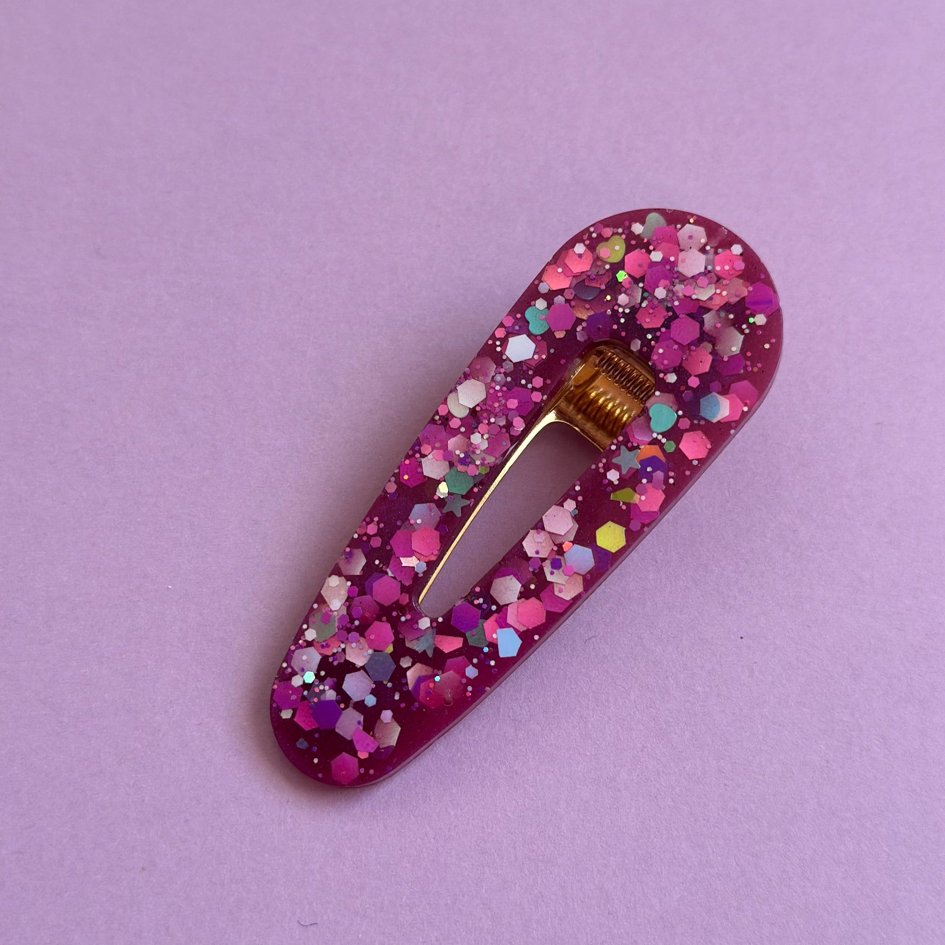 Barrette violette/rose #1